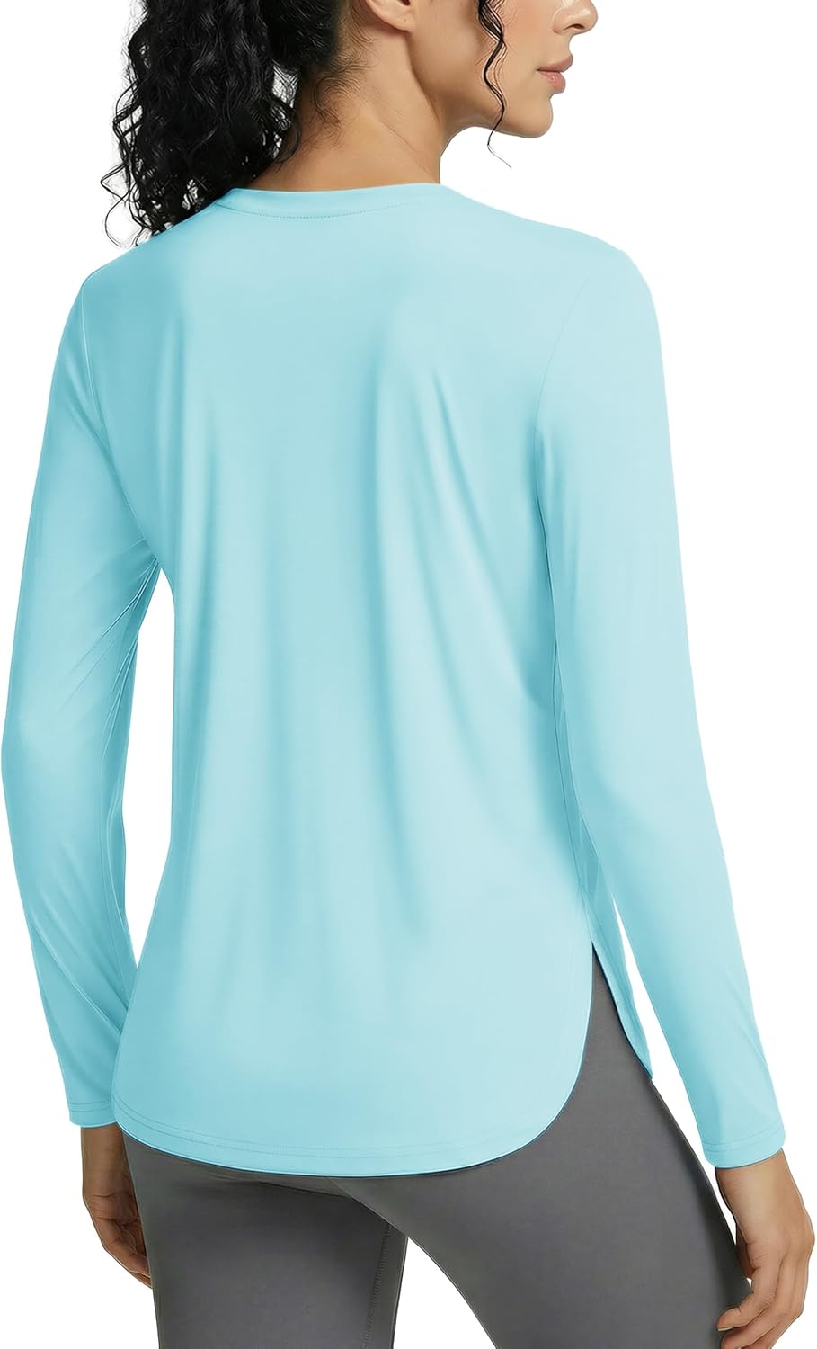 TACVASEN Women's UPF 80+ UV Shirts Long Sleeve Workout Sun Shirt Outdoor Gym Hiking Tops Breathable Lightweight - Image 2