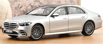 PRE-ORDER 2021 Mercedes-Benz S-Class AMG-Line - Brillant Silver Diecast 118 Scale Model - Norev 183805
