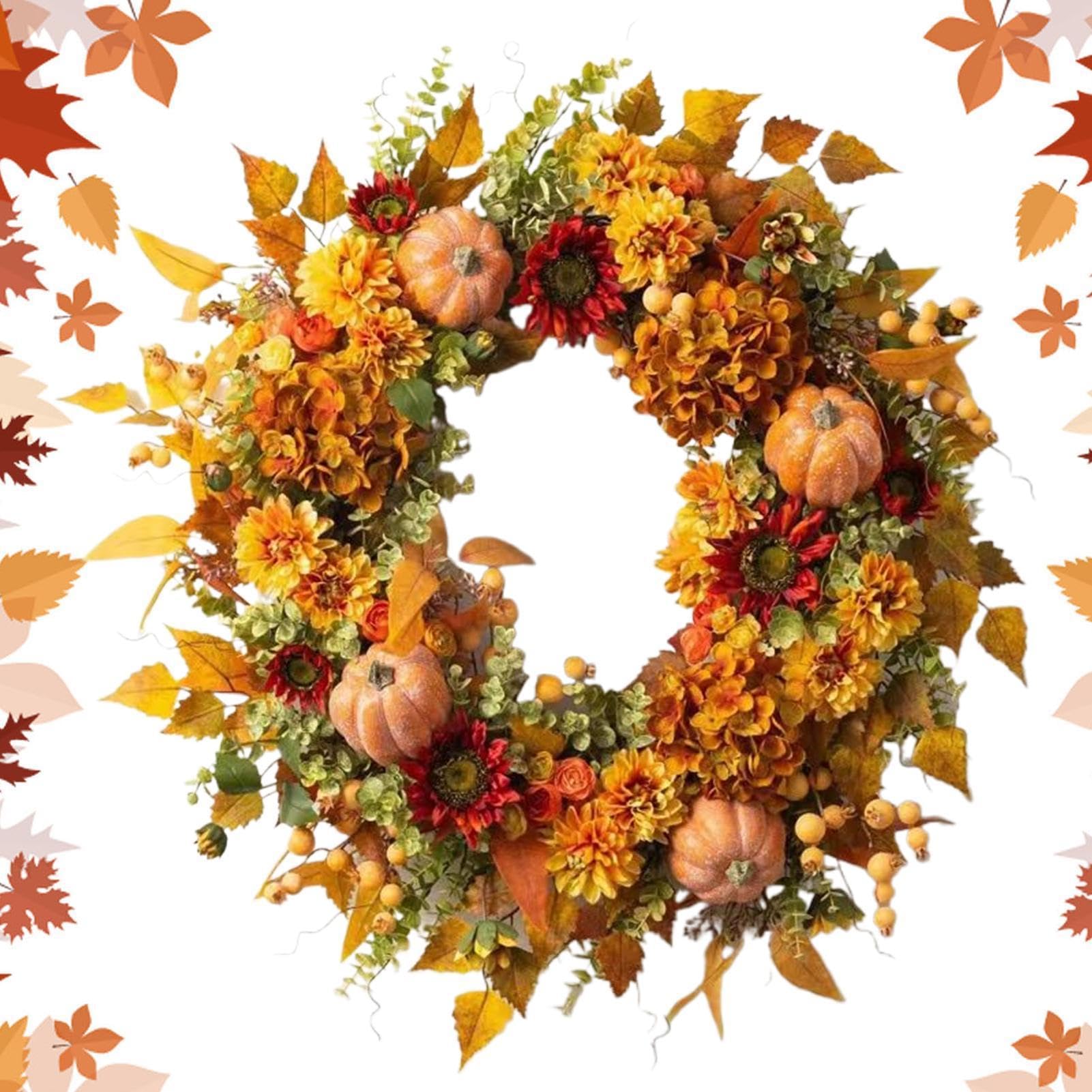 Ghirlanda Autunnale di Ornamento Realistico del Raccolto Autunnale