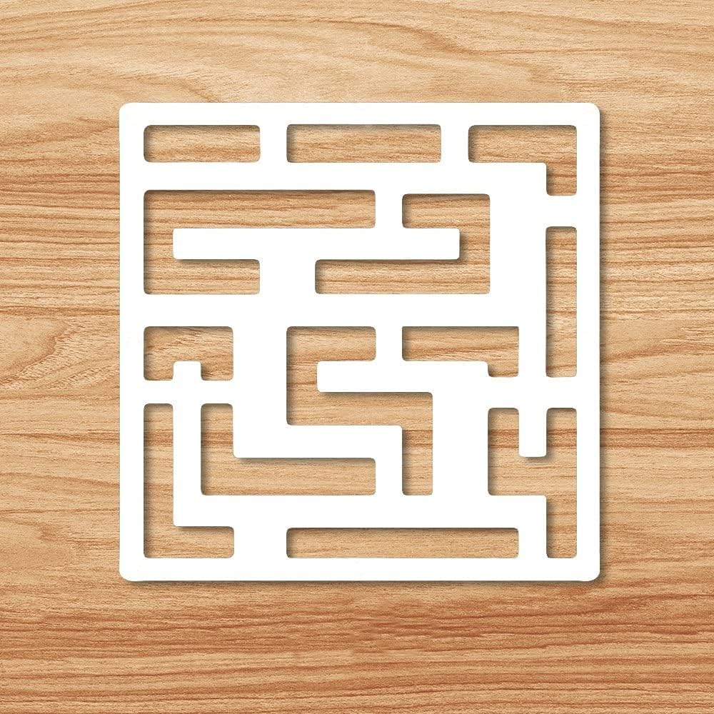 Creative Walls | 10pc Peel & Stick PVC 3D White Wall Ceiling Panels Shiplap Paneling Décor Accents, Planks, Boards, Veneer, Tiles Waterproof coverings Dumawall Project 1x1ft-Labyrinth, 12 in by 0.1