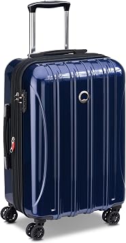 DELSEY Paris - Helium AERO- Starrer Groraumkoffer, Metallic Blue, Valise cabine, Hardside suitcase with multi-directional wheels