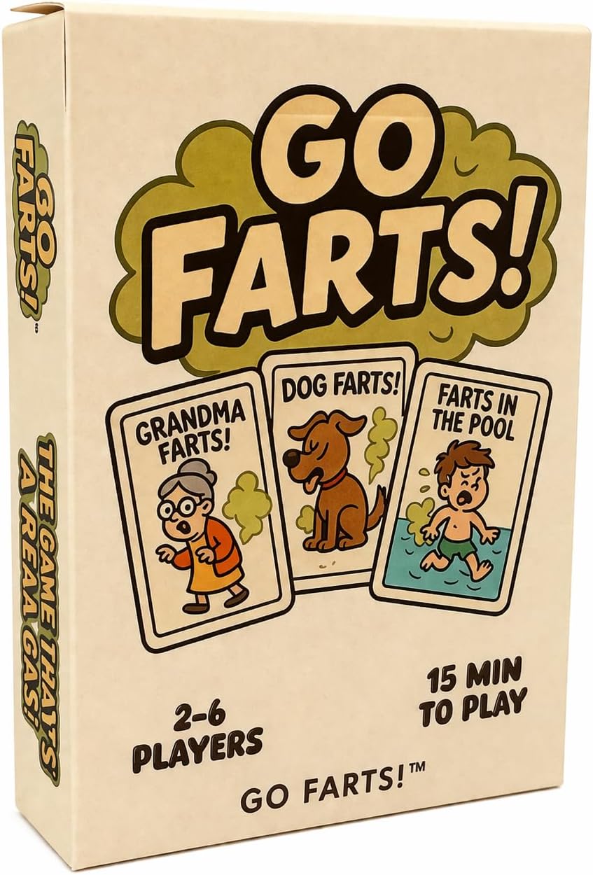 – Hilarious Family Card Game for Kids & Adults, 13 Silly Fart Cartoons, Perfect Party, Ages 4+, 2+ Players