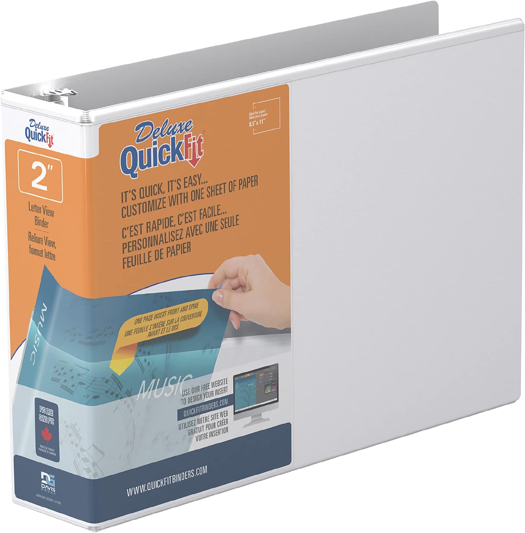 8.5" X 11" Landscape View Binder, 3Ring Binder 1.5 Inch