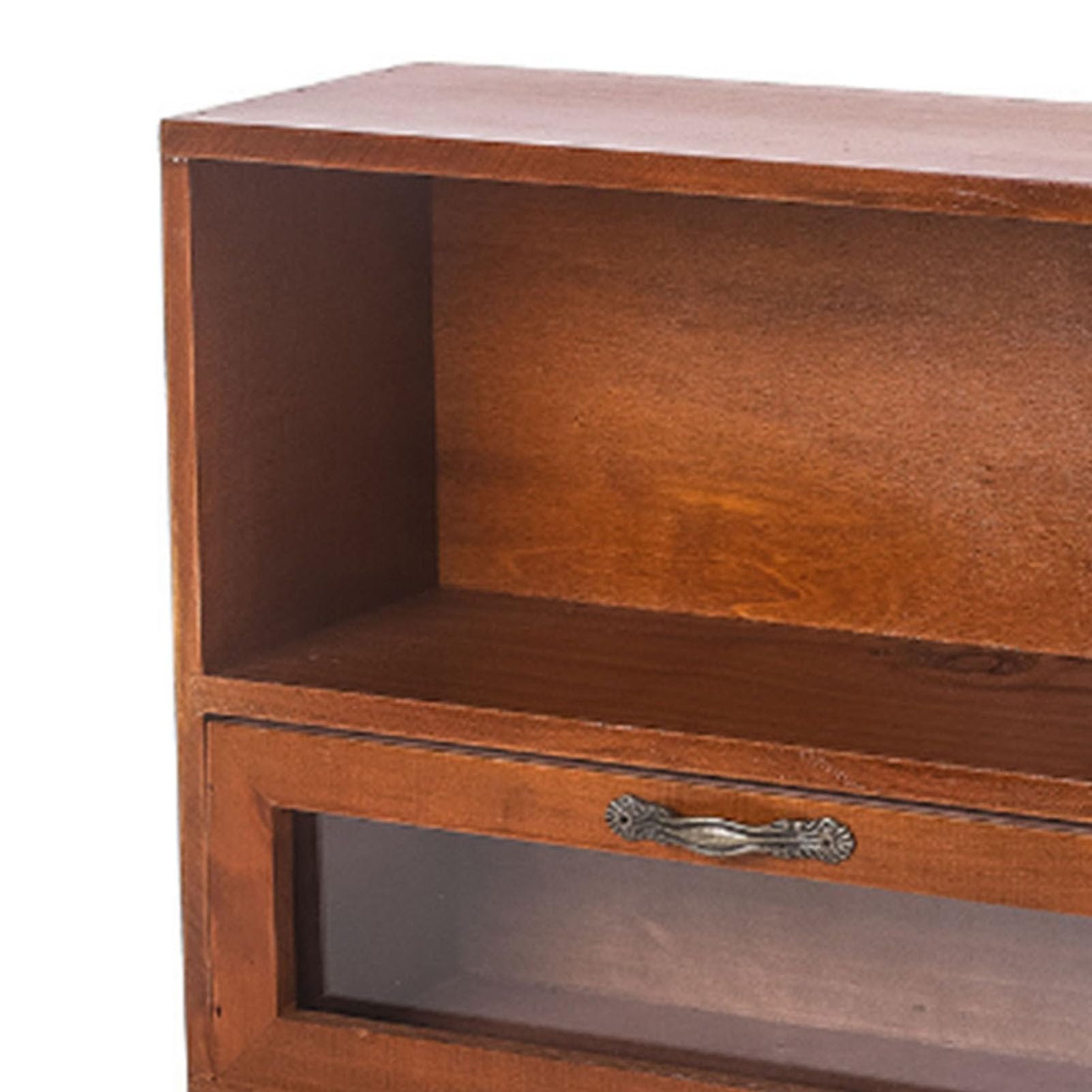 Vinta Bürobox aus Holz, klein, Kosmetikbox für Schlafzimmer, Retro-Stil, Make-up- und Parfümständer, ideales Schreibtischzubehör für Heimdekoration