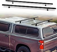 MELIPRON 60" Heavy Duty Aluminum Truck Topper Roof Rack - 500 lbs Capacity Camper Shell Ladder Rack for Kayak Canoe