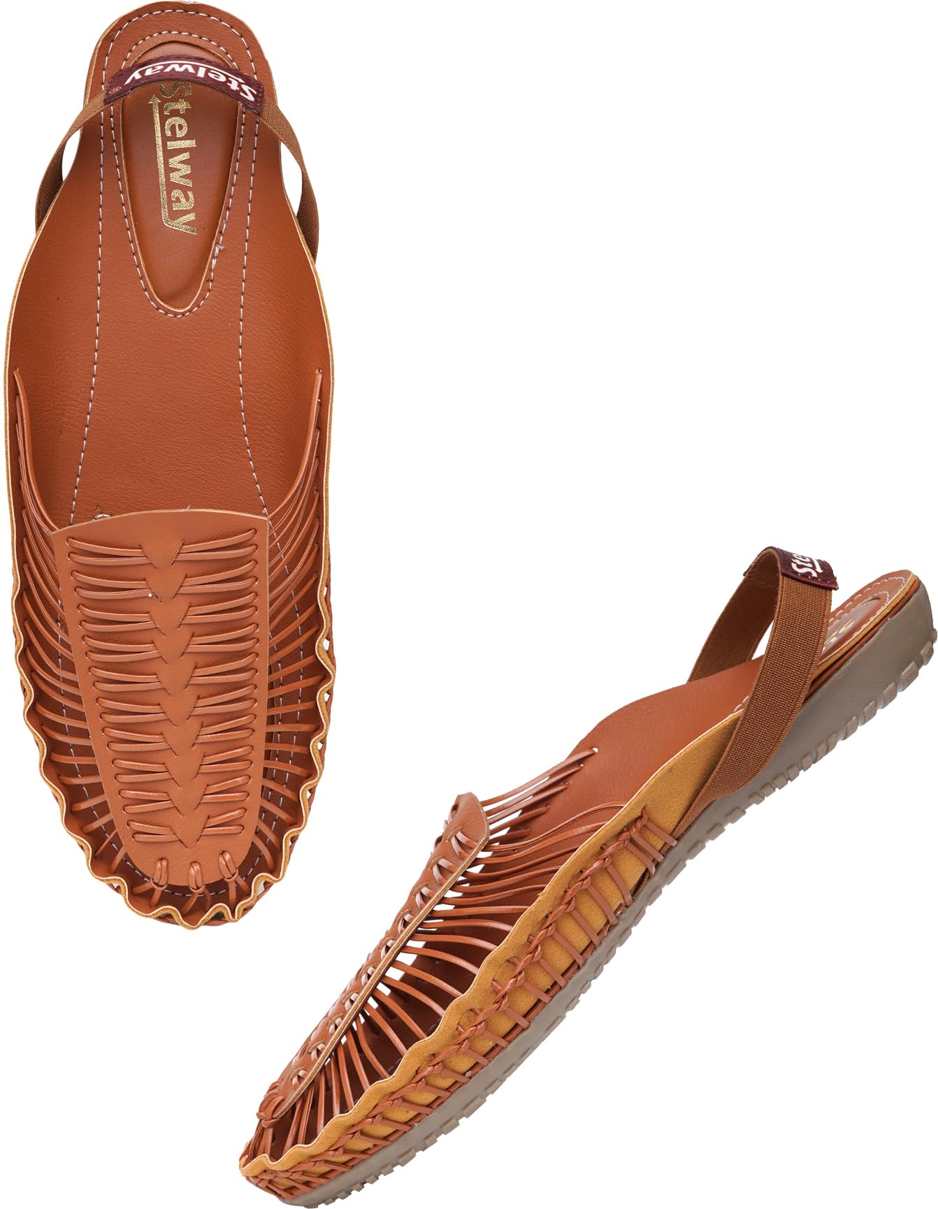 STELWAY Footwear Flat Sandals for Women & Girls, Shoe Type: Sandals, Heel Type: Flat, Color: Tan, Size: 5 UK, Model No. 142. (B0CYH9ZZHR) Amazon Price History, Amazon Price Tracker