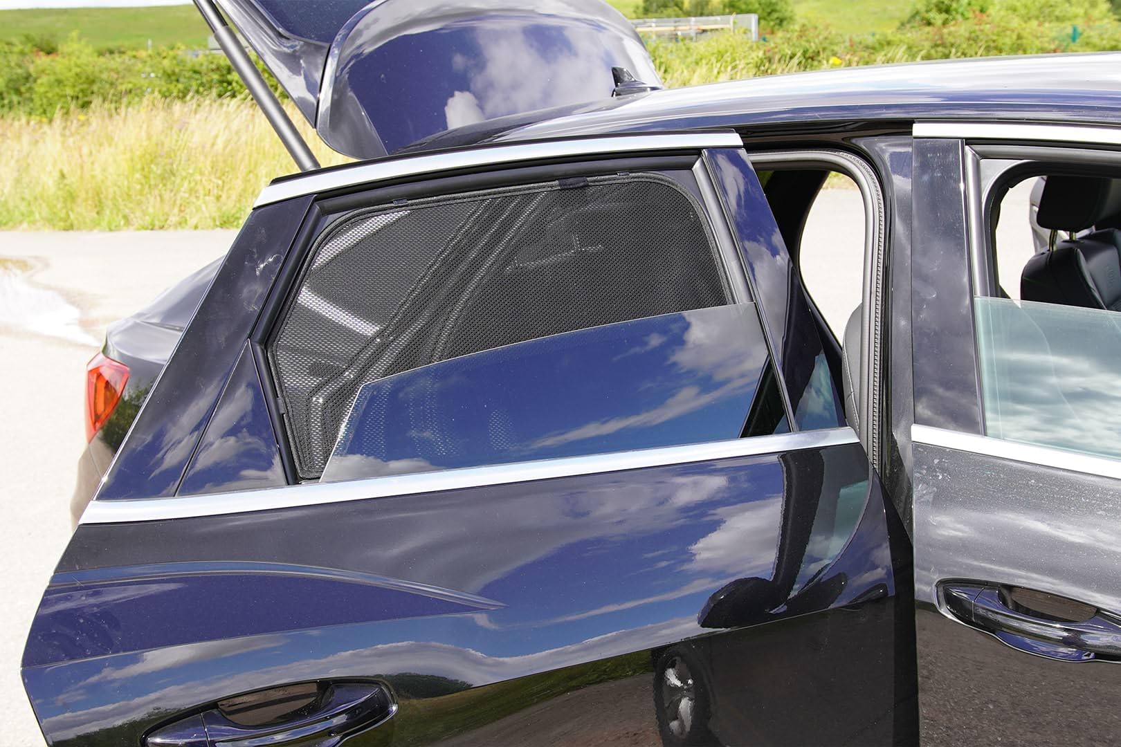 Set di Car Shades (Porte Laterali Posteriori) Compatibile con Audi Q3 (F3N) Sportback 2019- (2-Parti) Tendine Parasole su Misura