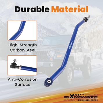 maXpeedingrods Adjustable Front Track Bar for Jeep Cherokee XJ Wrangler TJ with 1.5-4.5 Lift, Poly Bushing