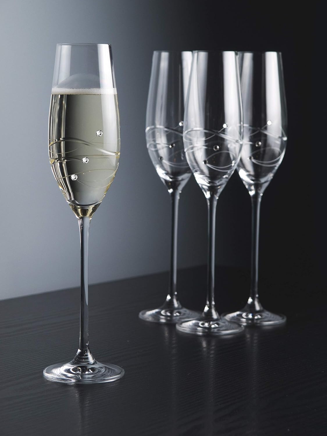 Crazy Clearance Barski - Handmade Glass - Sparkle - Champagne Flute Glass - Decorated with Real Swarovski Diamonds - Gift Boxed - 7 oz. - Made in Europe - Set of 4 Best Deal Cheap 🛒 Barski - Handmade Glass - Sparkle - Champagne Flute Glass - Decorated with Real Swarovski Diamonds - Gift Boxed - 7 oz. - Made in Europe - Set of 4