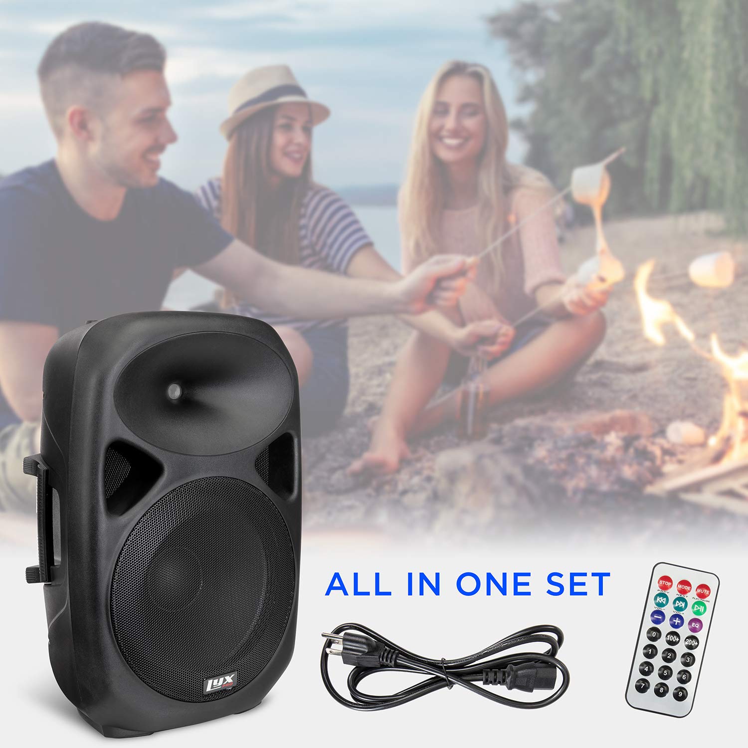 Amazon.com: LyxPro 15 Inch Active PA Rechargeable Battery Speaker