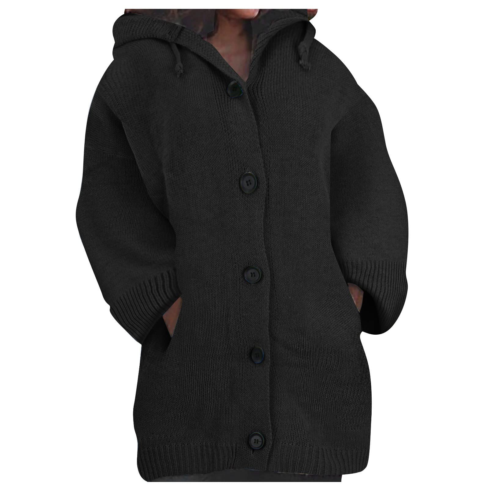 Cardigan Sweaters for Women Chunky Cable Knit Oversized Sweaters Fleece Hoodie Thick Sweater Warm Winter Coats