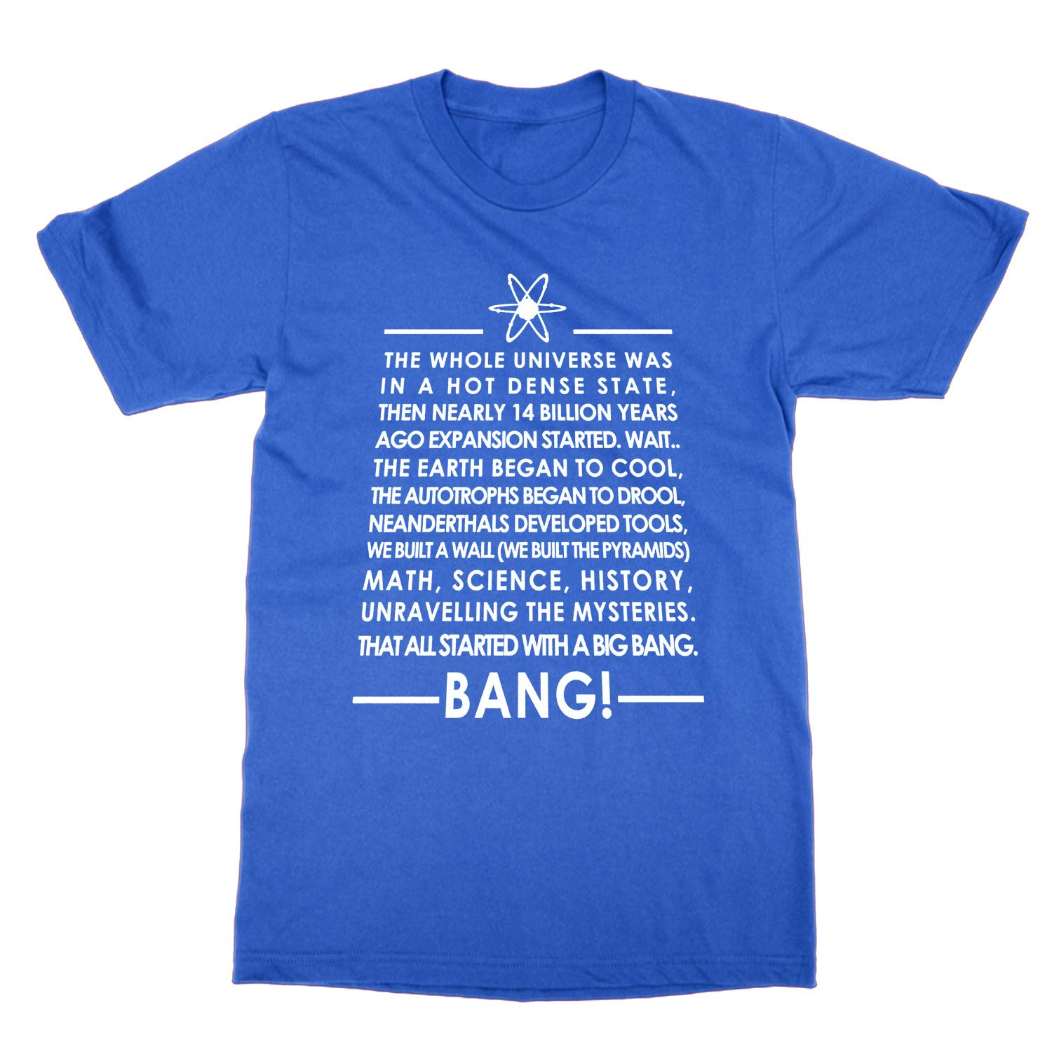 Clique Clothing Blue Big Bang Theory Lyrics T-Shirt (, M)