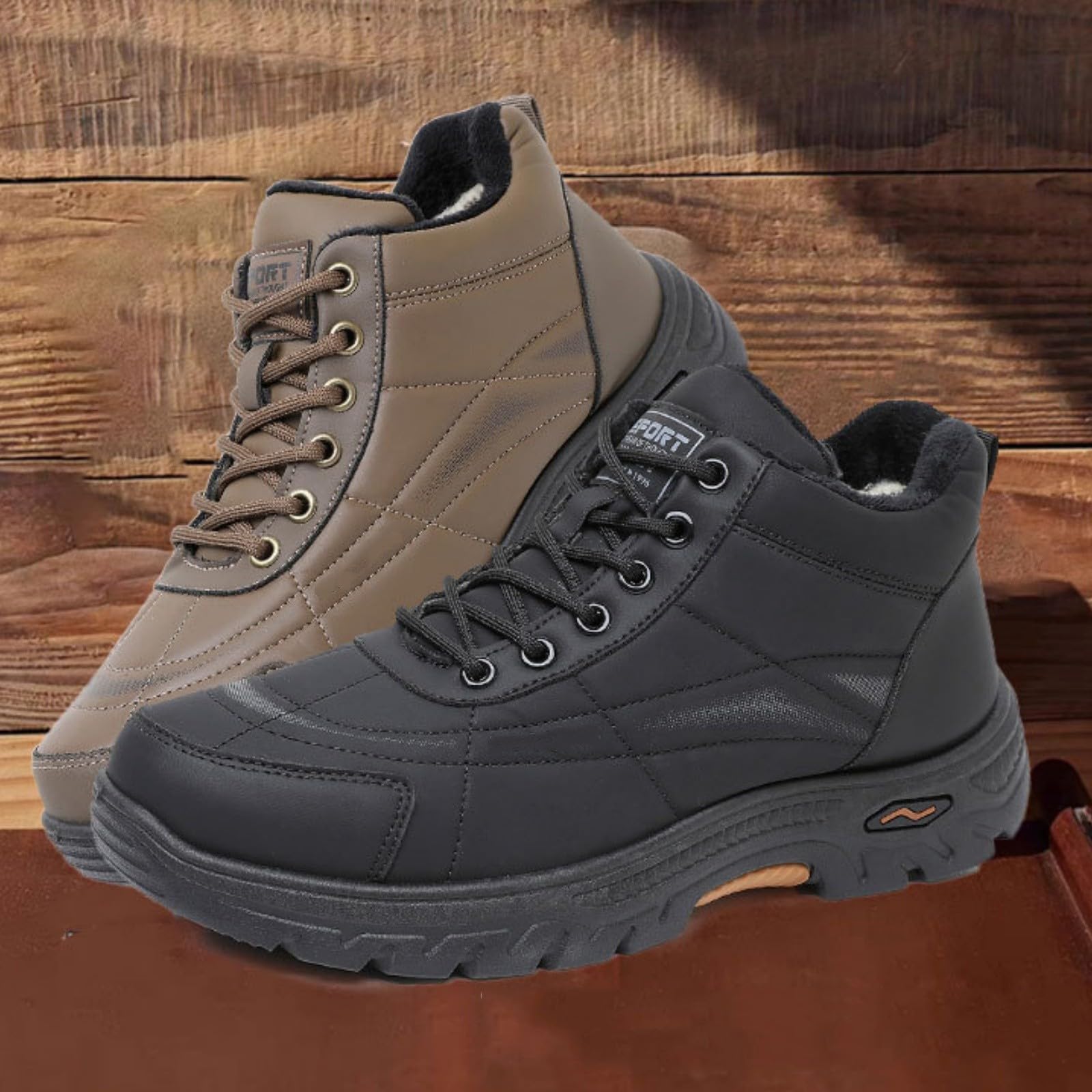 Botas de nieve para mujer, forradas, zapatos de invierno, cálidas