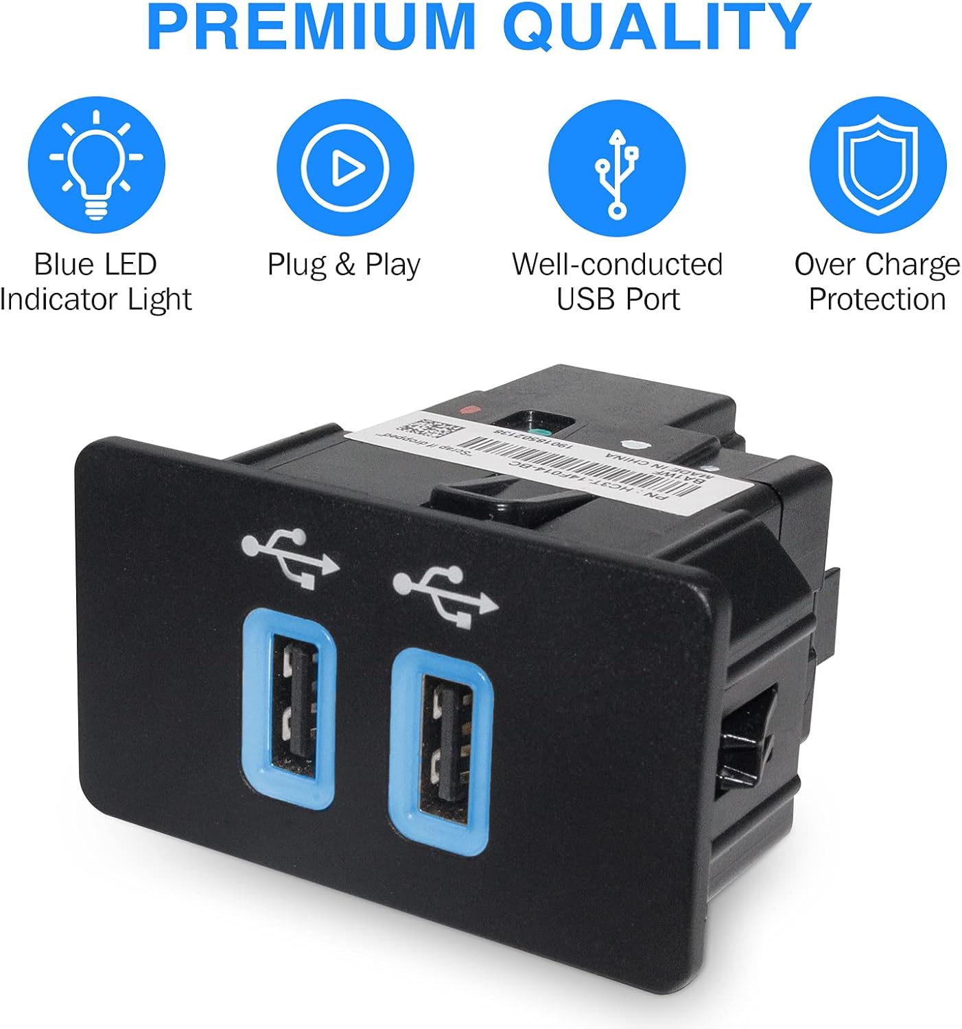 Uр Tо 40% оƒƒ Heffchi Apple carplay sync 3 hub Module,Dual USB Interface Moudule,Compatible Ford sync 3 USB hub Dual,HC3Z-19A387-E/ HC3Z-19A387-B Blue