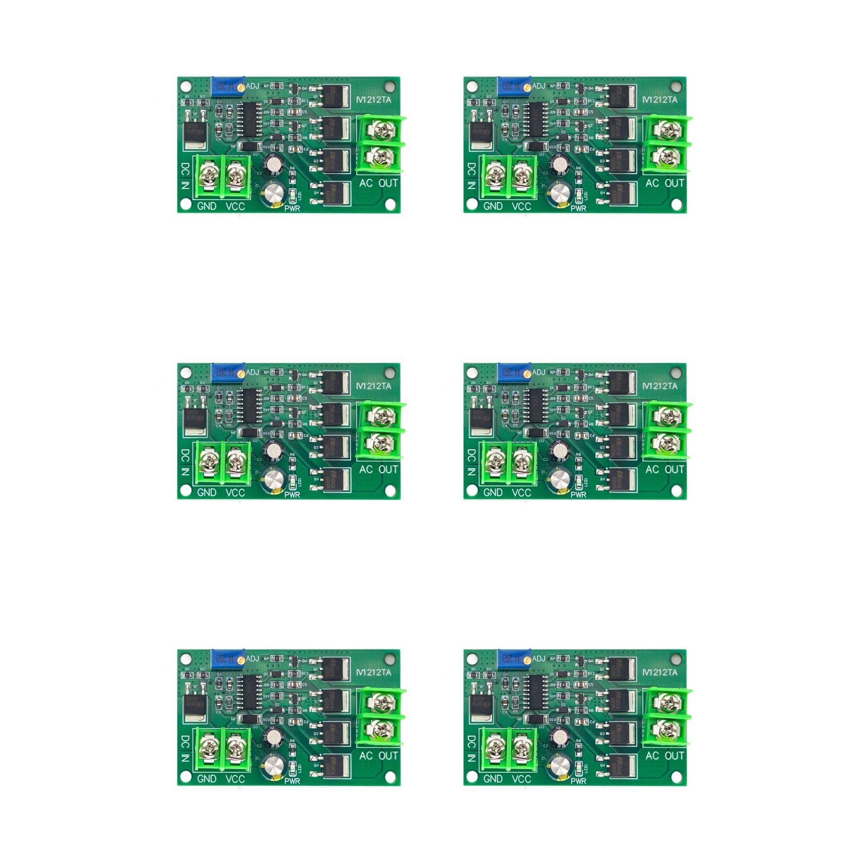 Jnchdghwa Green 6X 200W Dc 12V To Ac 12V Inverter 50Hz Square Wave Signal Generator Module 12W Ac 12V To 220V Iv1212ta Inverter