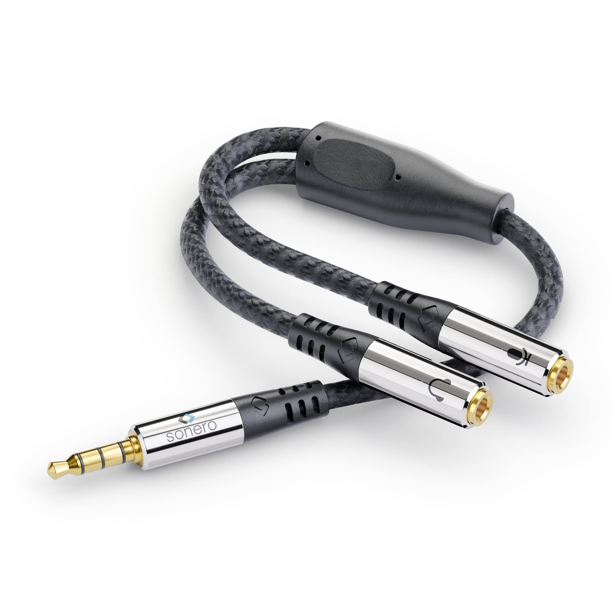 3,5mm Klinken Kopfhörer Splitter Kabel - Schwarz - 1x