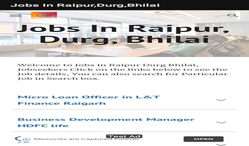 Jobs in Raipur Durg Bhilai