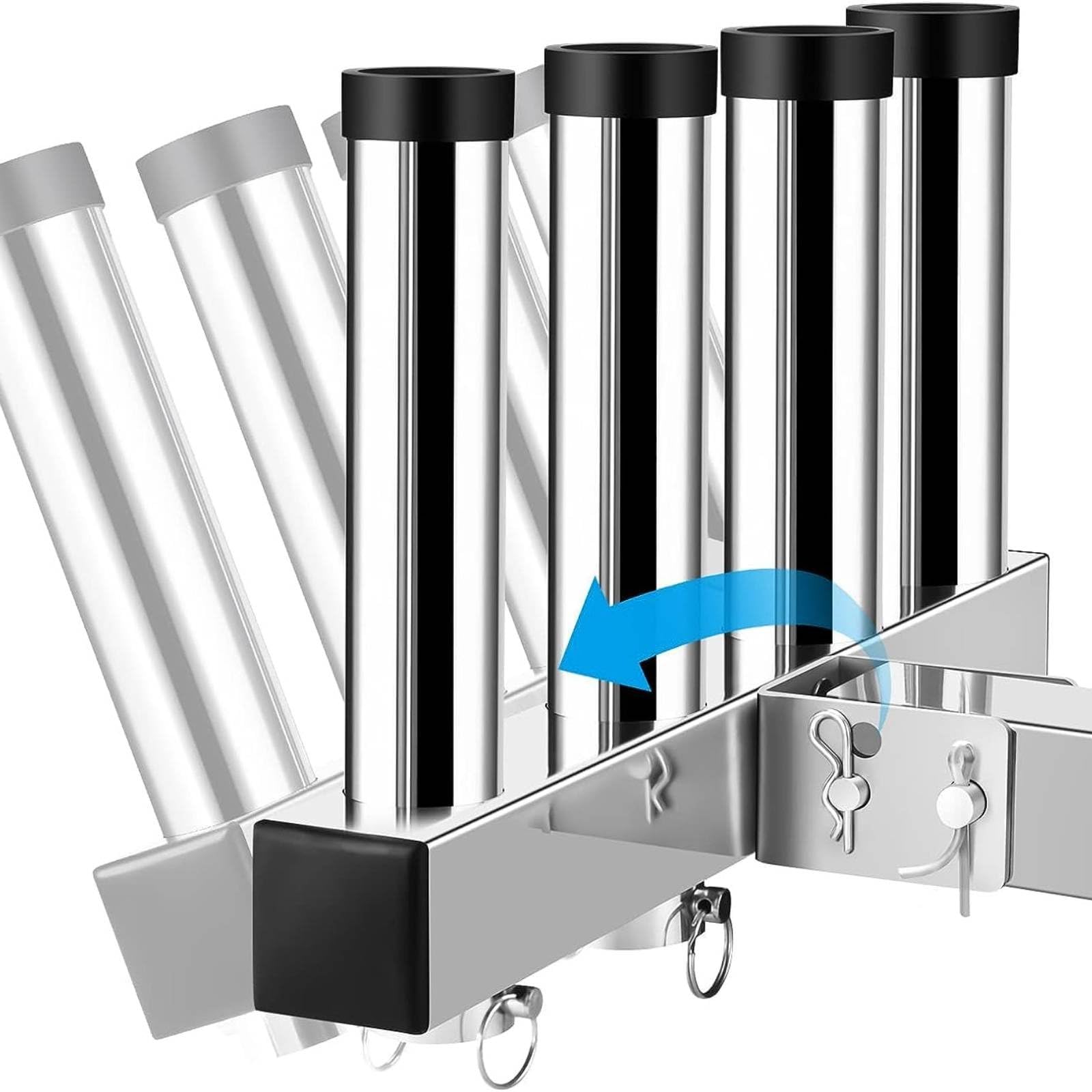 Supporto Canne da Pesca Acciaio Inox Supporto Canne da Traino Leggero Portacanna per Auto, Rimorchio