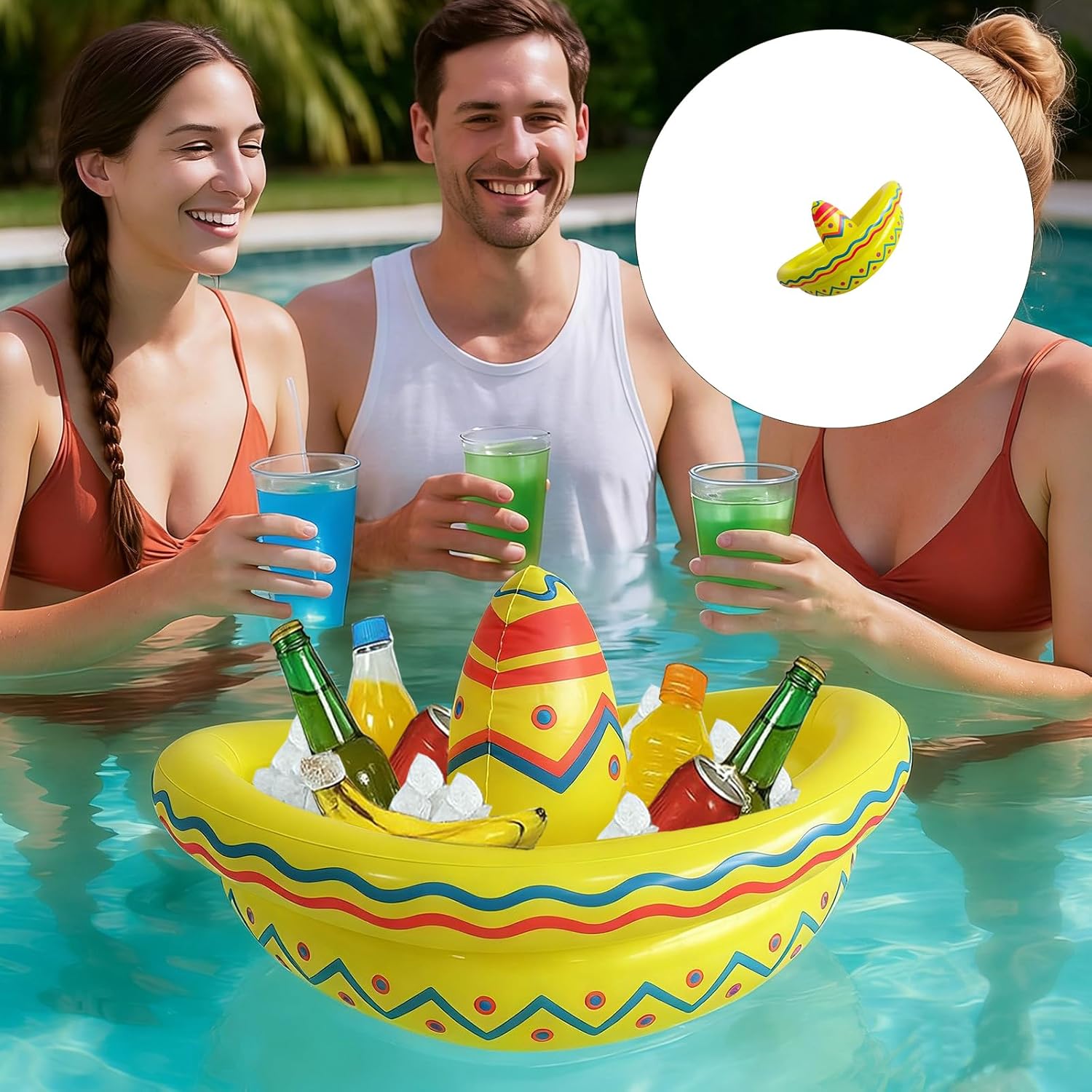 Collapsing PVC Air Filled Drink Refrigerator with Easy Fold Technology for Travel Friendly to Parties and Backpacking Excursions Backpacking Refrigerator