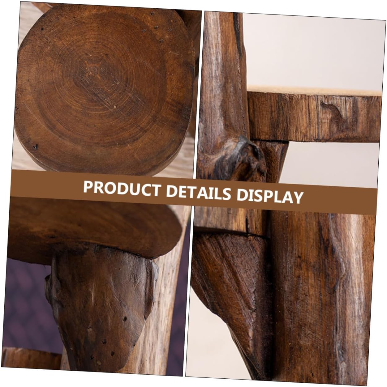 Wood Plant Stand for Indoor Use Mini Multi-layer Succulent Shelf Natural Wood Finish for Room or Windowsill Display