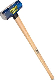 Estwing 10-Pound Hard Face Sledge Hammer - 36-Inch Hickory Handle, Ergonomic Grip, Durable Construction for Demolition & Stake Driving