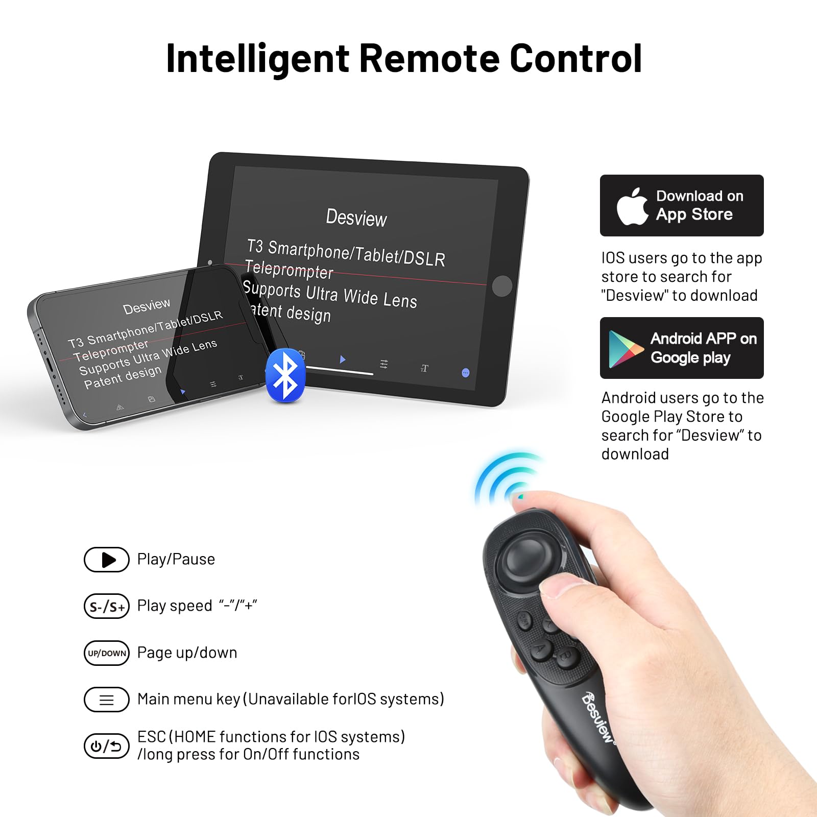 Amazon | Desview T3 テレプロンプター カメラ&スマートフォン用