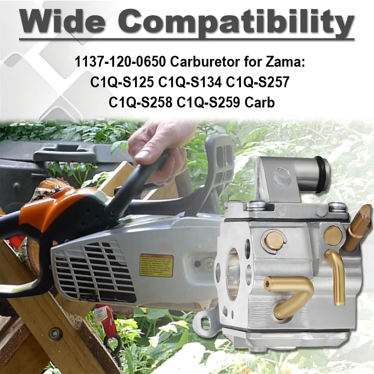 MS192 Carburateur pour Stihl tronçonneuse MS192C MS192C-E Z MS192T MS192TC 1137-120-0650 Carburateur pour Zama C1Q-S125 C1Q-S134 C1Q-S257 C1Q-S258 C1Q-S259 11371200650