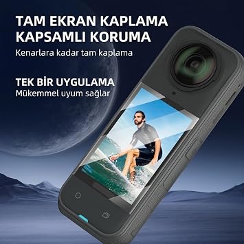 Coverzone Insta360 X6 ile Uyumlu Nano Jel Tam Ekran Koruyucu