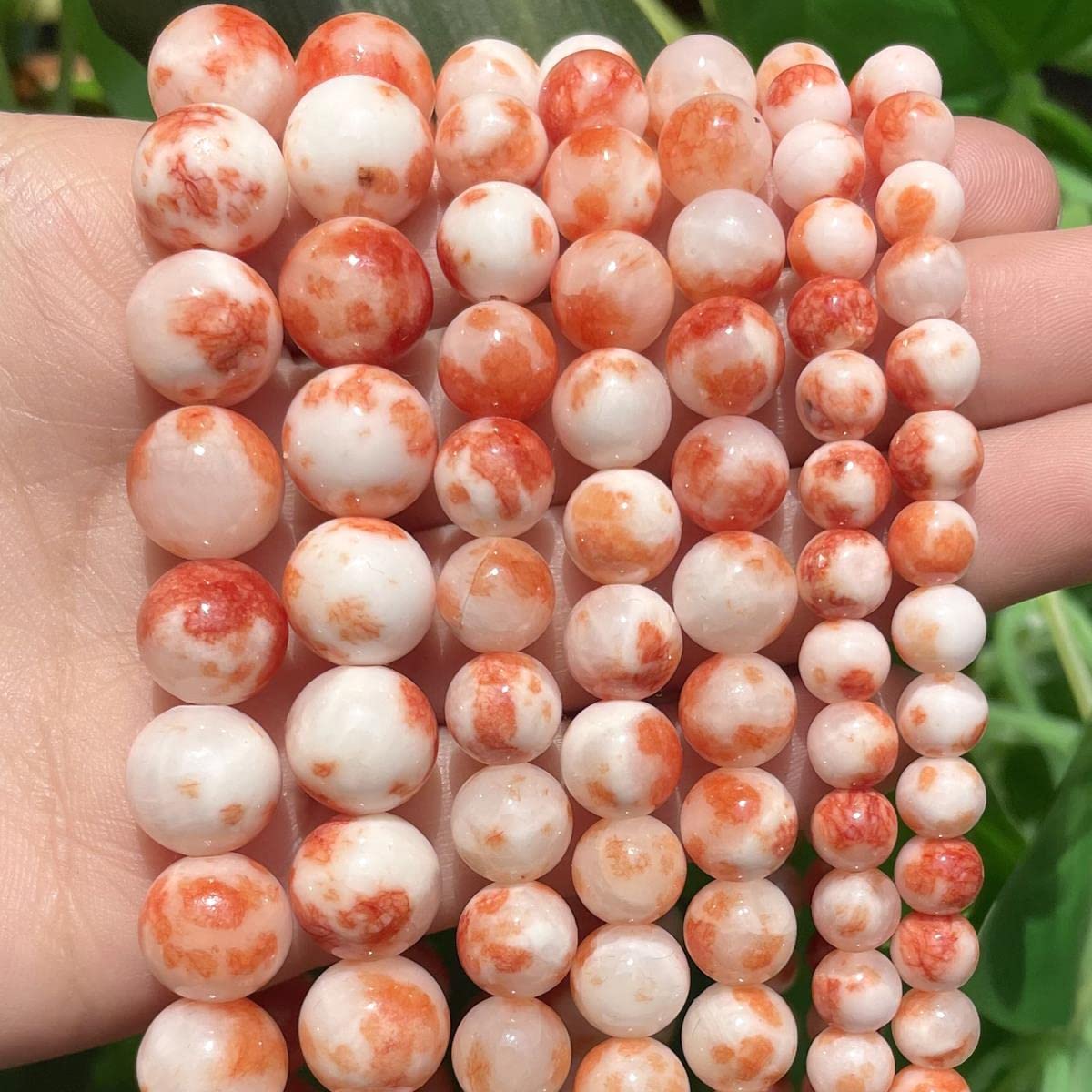 Rare Perle Di Giada Brasiliana Naturale Sfaccettata Da 3 Mm E 4 Mm - Foto 6