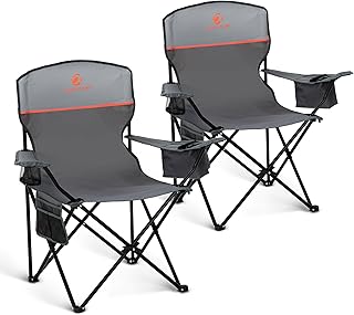 LET'S Folding Camping Chairs with Cooler