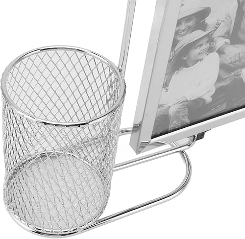 Miniatura 8 de Atyhao Marco de fotos con diseño giratorio de gran capacidad con multiuso para escritorio de oficina en el hogar