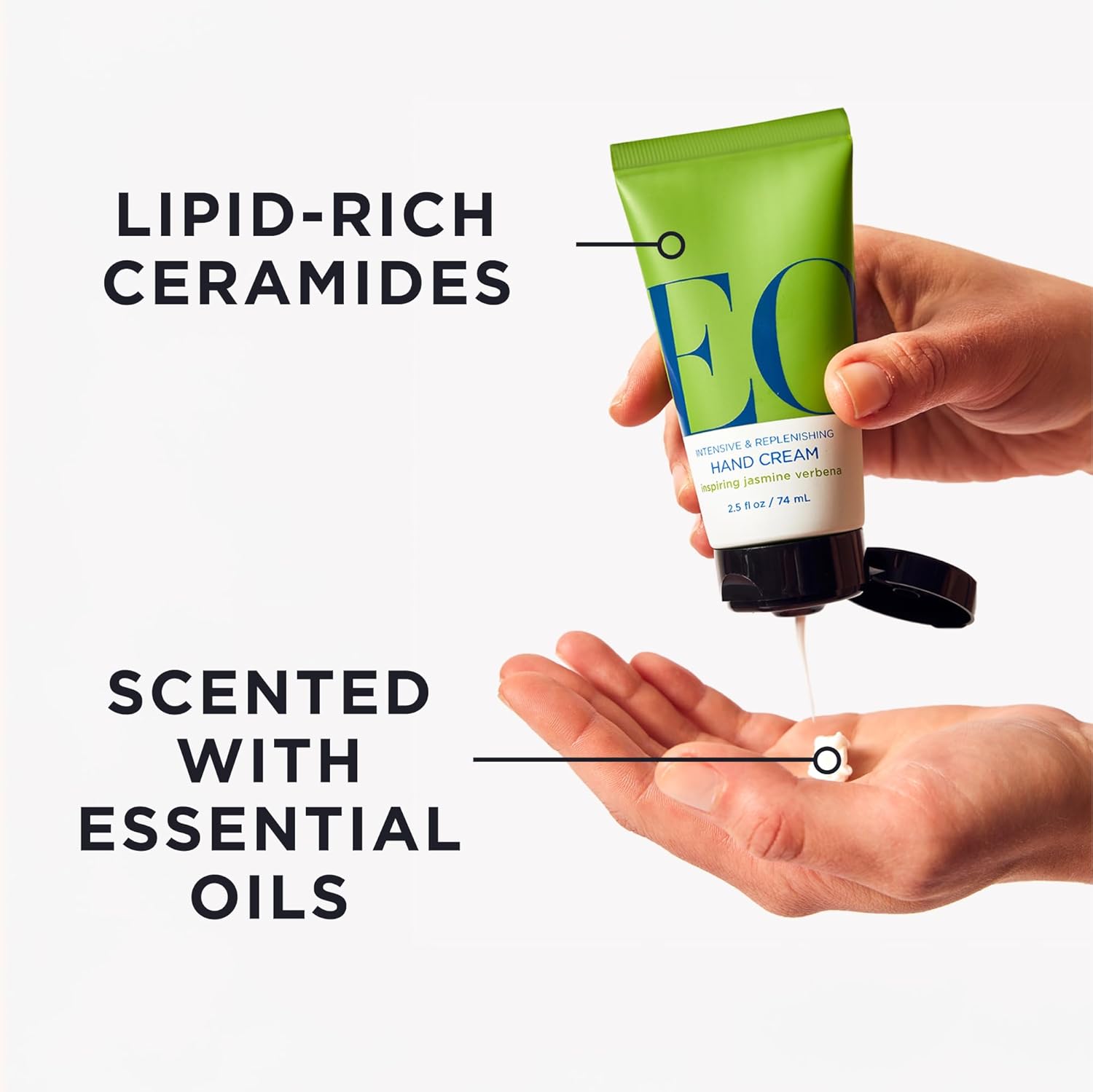 EO Hand Cream, 2.5 Ounce (Pack of 2), Jasmine Verbena, Moisturizer for Dry Skin - Image 3