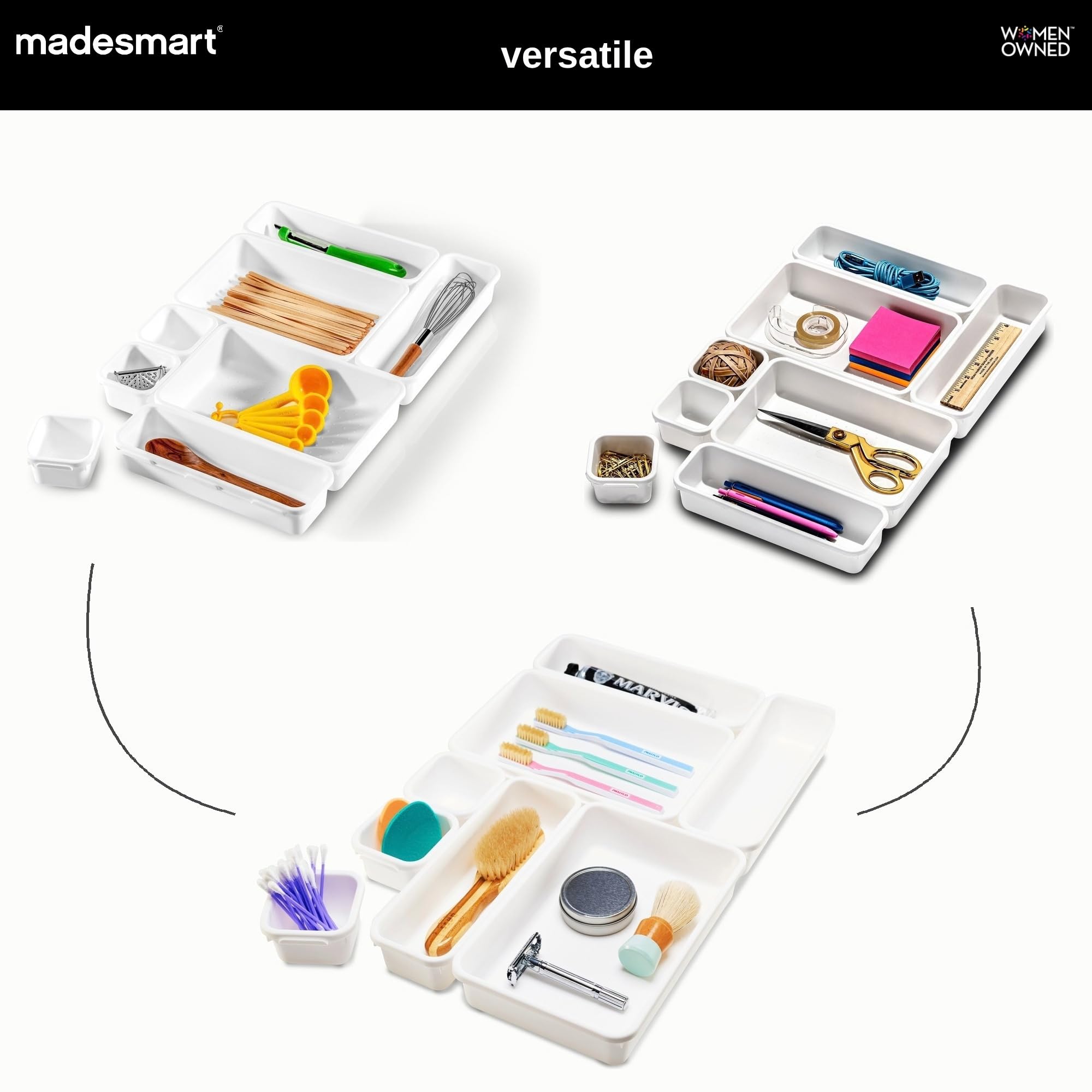 Madesmart Interlocking Bin Pack - 8 Piece Storage -5 Madesmart Interlocking Bin Pack - 8 Piece Storage -5
