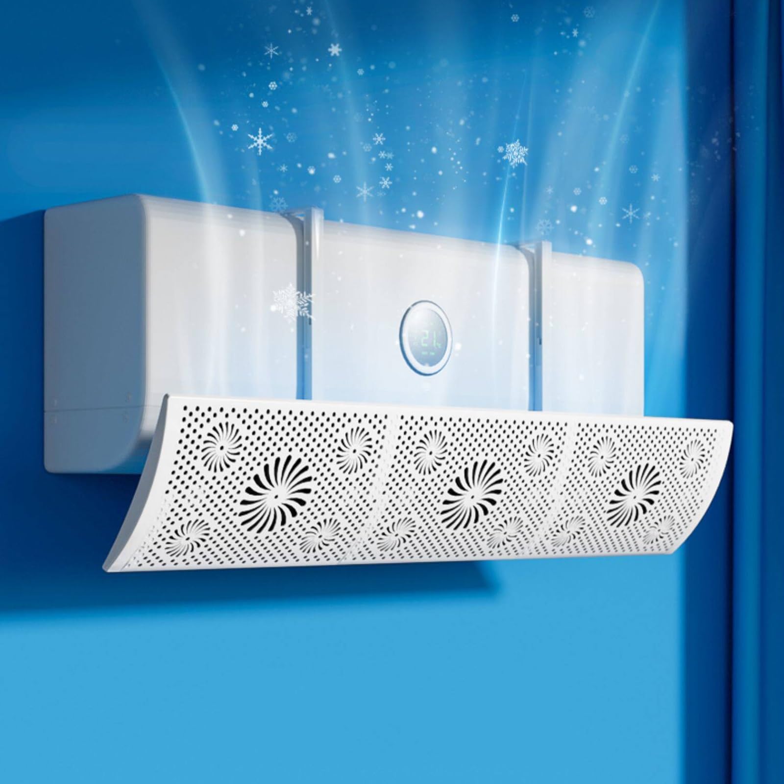 YCYHXJB Adjustable Air Conditioner Deflector for Wall Units, Universal Mini Split Air Deflector, Wind Baffle for Direct Blowing Windshield Wind Guide