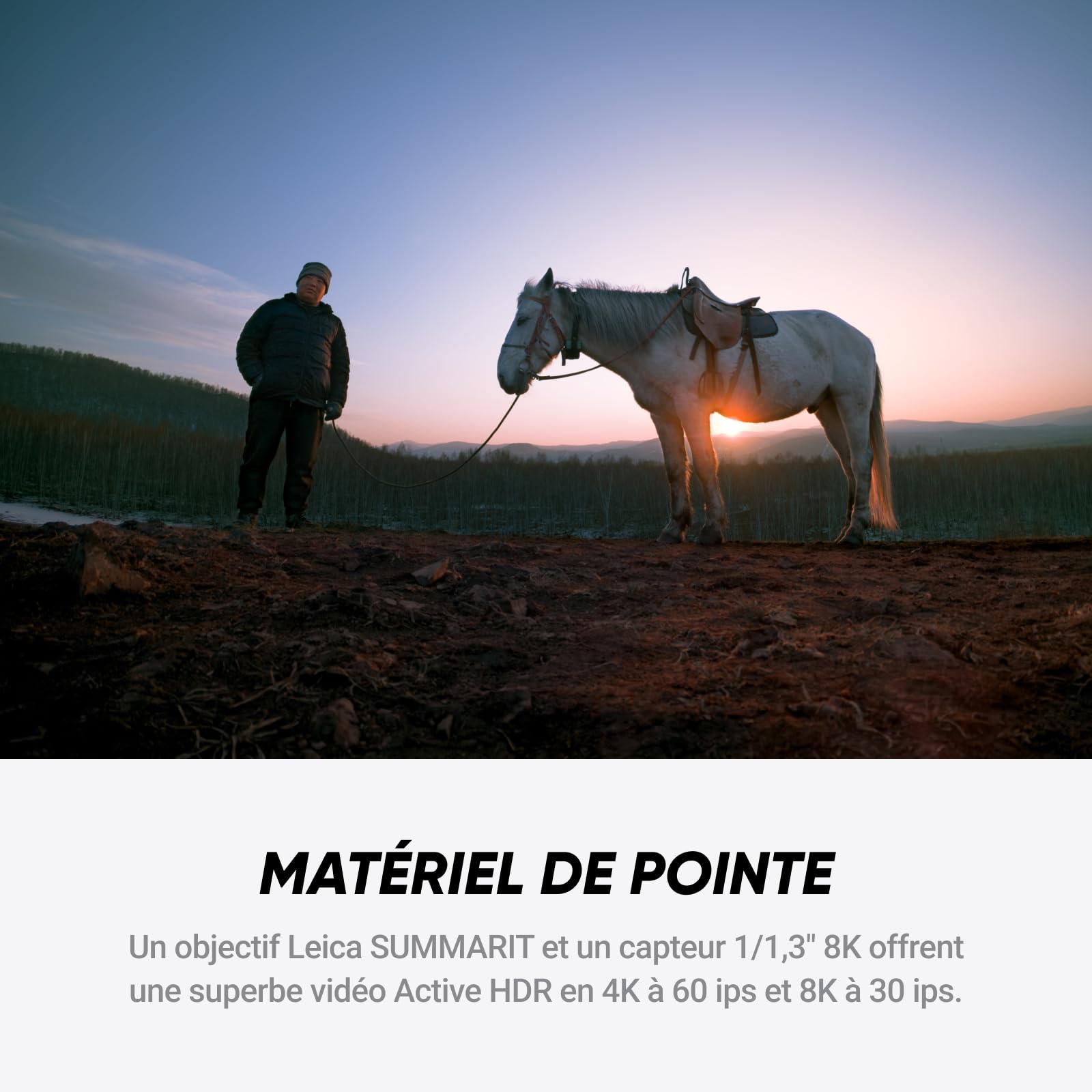 Insta360 Ace Pro 2 édition limitée Blanc Arctique - Caméra d'action étanche 8K co-conçue avec Leica, capteur 1/1,3", Double Puce d'IA, qualité en Basse lumière, Audio avancé, écran Rabattable