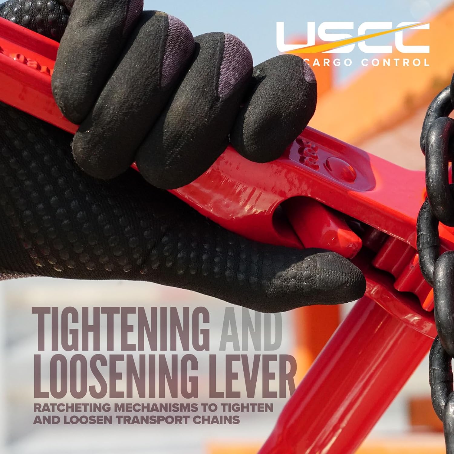 US Cargo Control Ratchet Load Binders for 5/16 Inch Grade 70 or 80 Chain (2-Pack) - 5,400 LBS Working Load Limit, Heavy Duty Chain Binders 5/16 to 3/8, Smooth Ratcheting Reduces Chance of Recoil