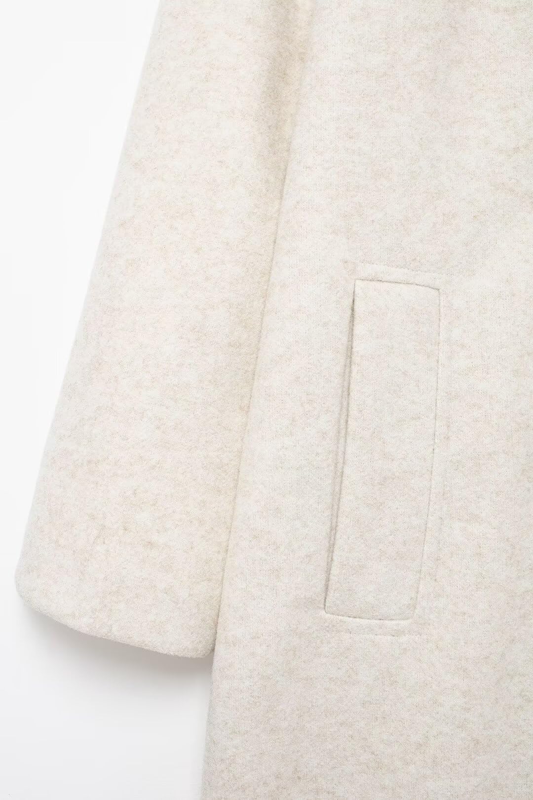 Rebeca De Punto Mujer,Gabardina Larga Cruzada con Solapa De Invierno para Mujer, Beige, Mangas Largas, Solapas con Muescas, Corte Holgado, Chaquetas Cortavientos, Prendas De Vestir Exterio