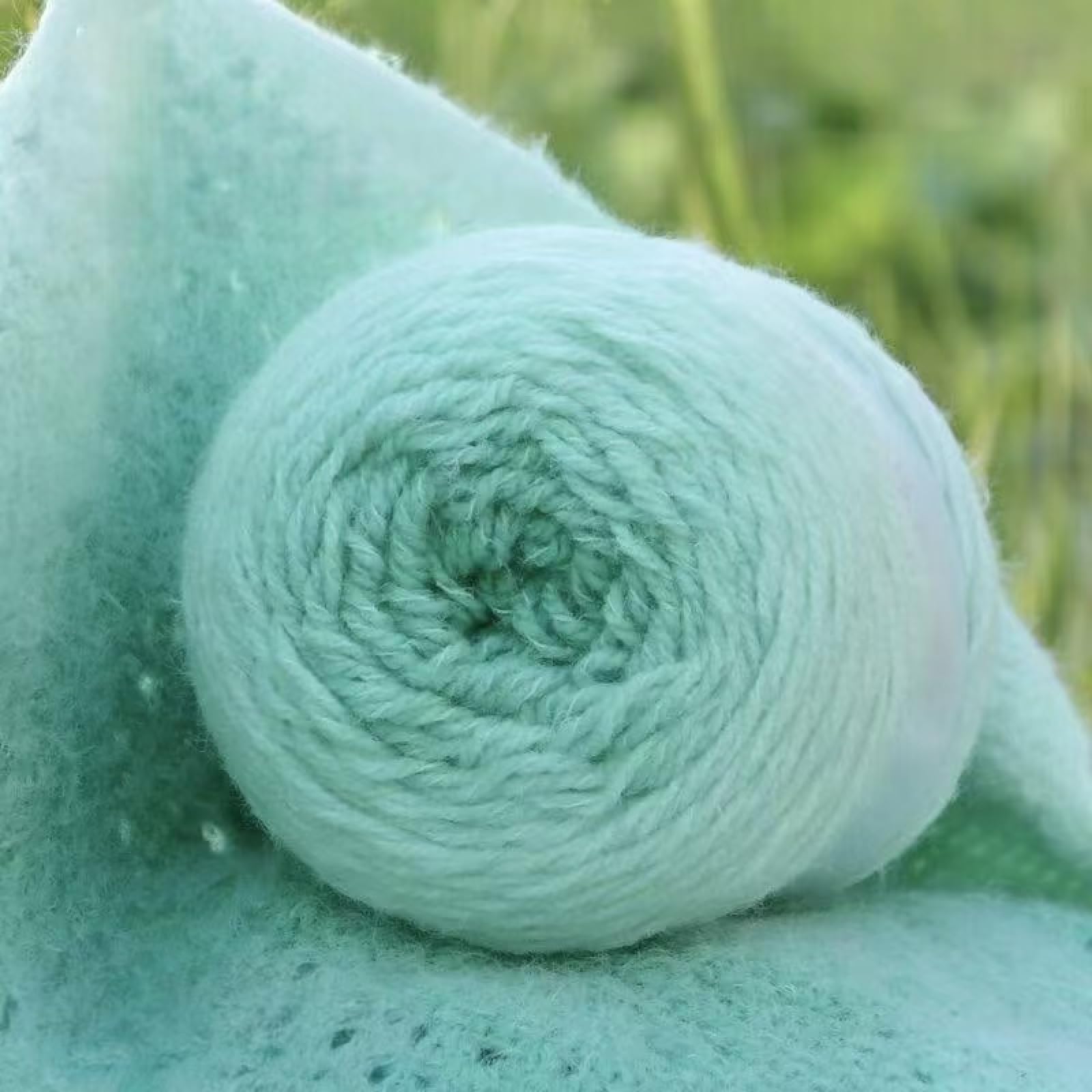 Blumenstrauß-Farbverlaufs-Deckenfaden, Leichtes Garn, Wolle, Langstapelfaden, Handgefertigter DIY-Strickfaden,N09,7 Stück