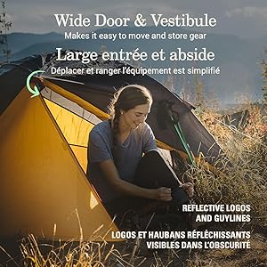 Coleman PEAK1 Premium Waterproof Backpacking Tent with Rainfly & Footprint, Lightweight Camping Tent Withstands Winds up to 45 MPH, 1/2/3/4/6 Person Sizes