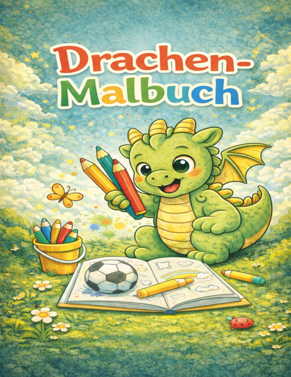 Drachen-Malbuch: Malbuch für Kinder mit Drachen