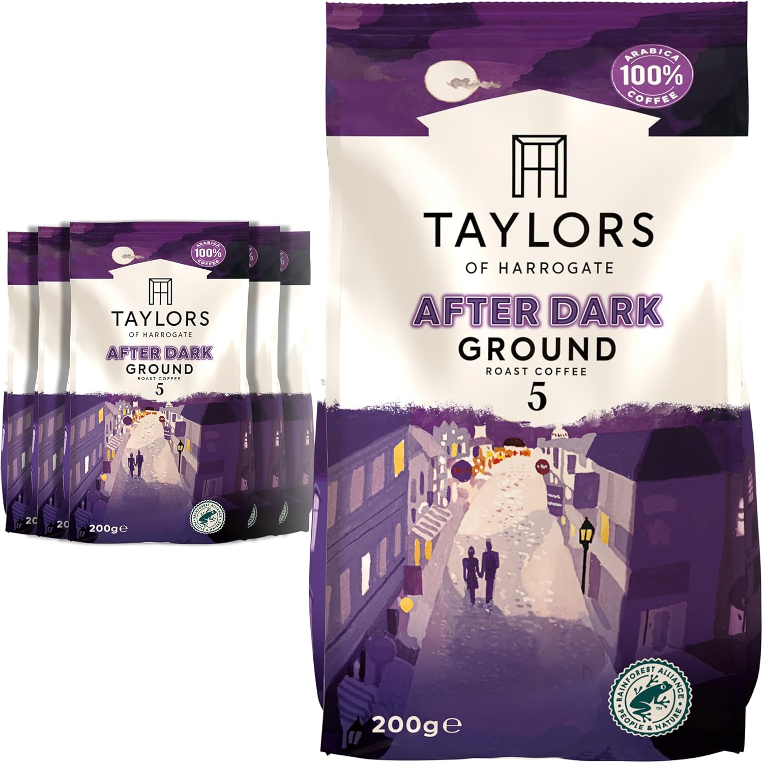 Taylors of Harrogate After Dark Ground Coffee, 200 g (Pack of 6