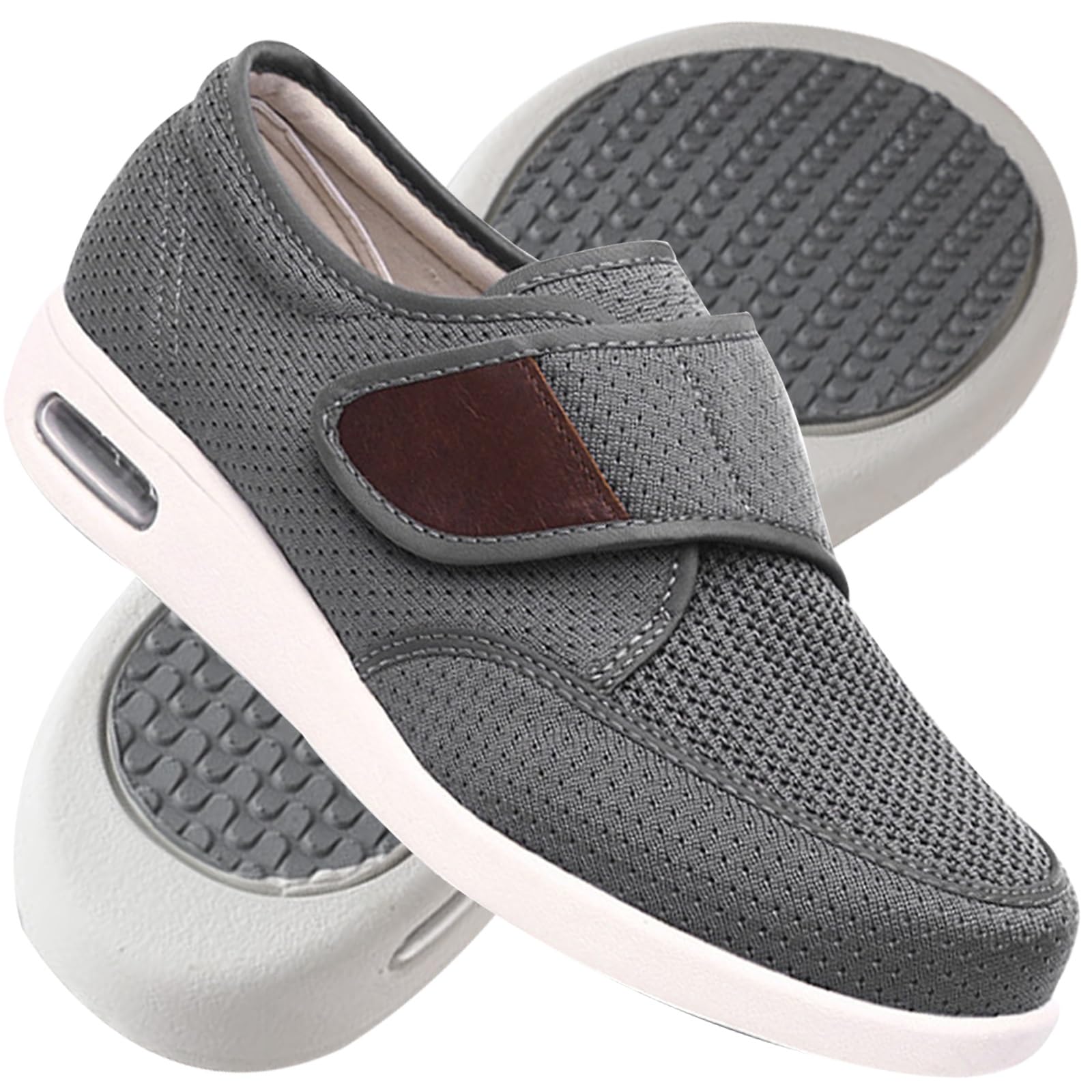 Zapatillas pie Diabetico Hombre Verano Zapatillas ortopédicas para Hombre Mocasines sin Cordones para Hombre Deporte para Senderismo al Aire Libre para Hombre