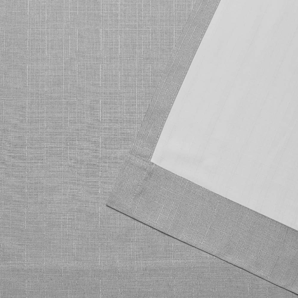 Exclusive Home Curtains - EH8131-06 2-96G London Textured Linen Thermal Window Curtain Panel Pair with Grommet Top, 54x96, Dove Grey, 2 Piece