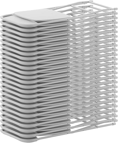 Vista 171 de Flash Furniture Hercules - Silla plegable comercial grande y alta, extraancha, capacidad de 650 libras de plástico duradero, color negro, paquete