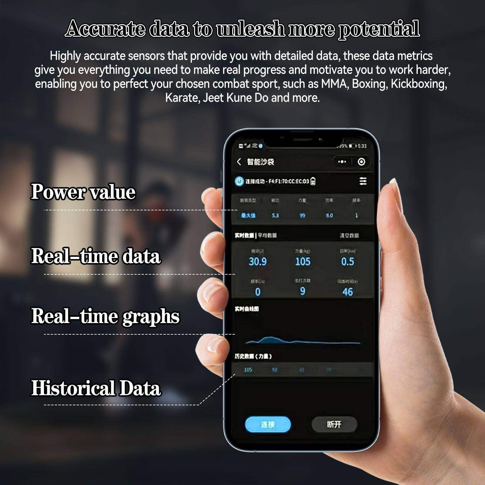 Amazon | リアルタイムパンチ力トラッカー、200時間稼働可能なスマート