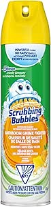 Scrubbing Bubbles Bathroom Grime Fighter Aerosol, Kills Germs on Tubs, Shower Walls and More, Citrus Scent, 946mL