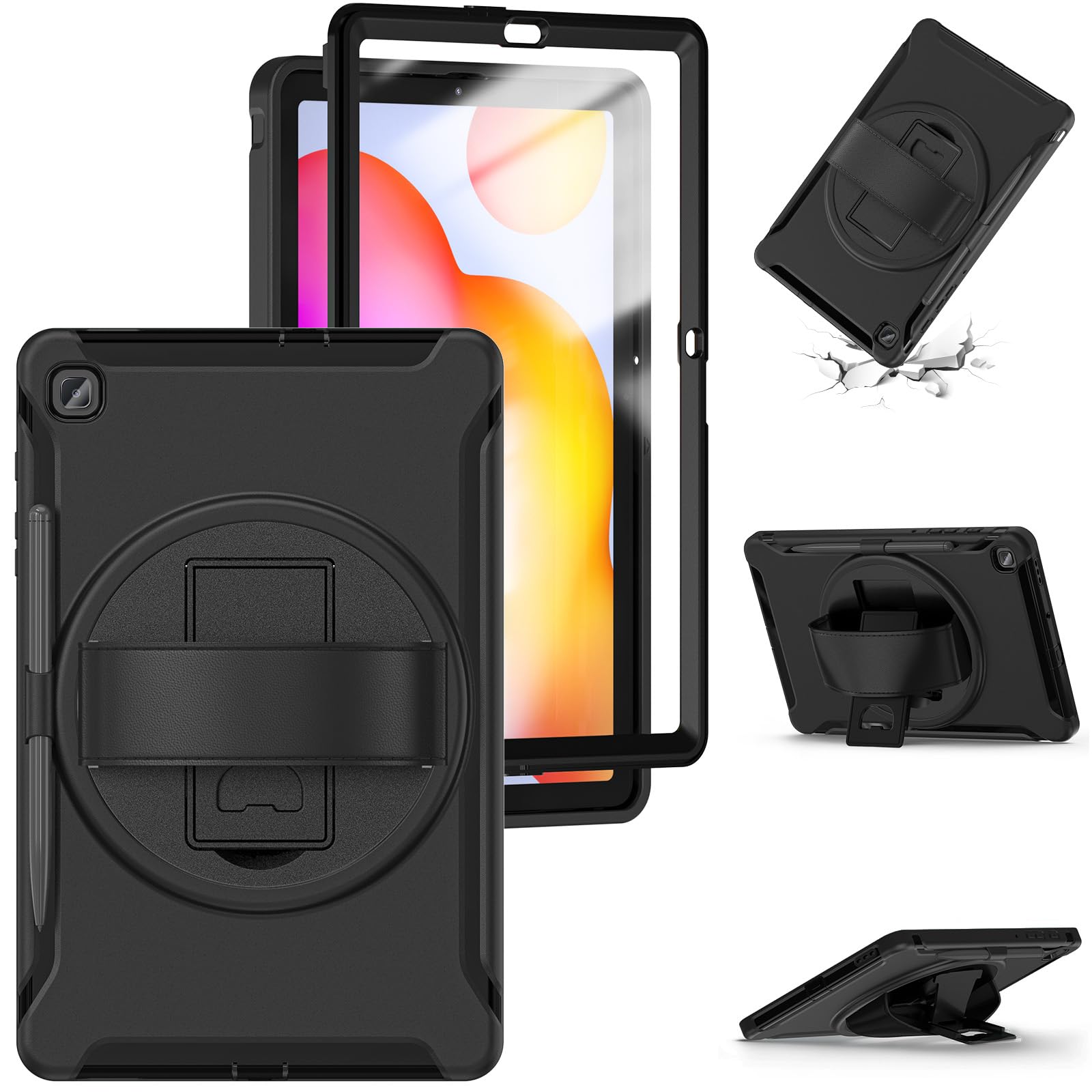 Coque antichoc Samsung Galaxy Tab S6 Lite pour éviter les bris d'écran avec support - 8