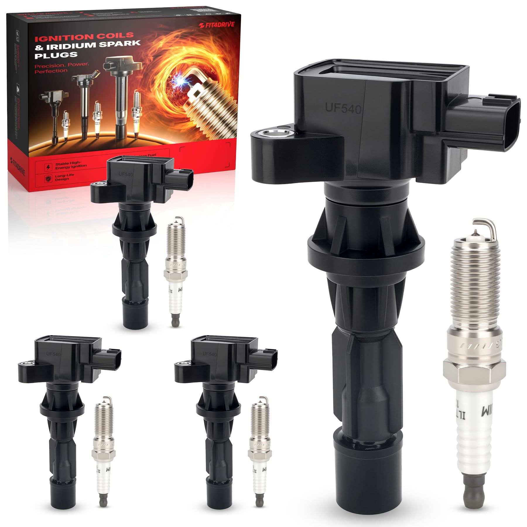 Photo 1 of ***STOCK PHOTO FOR REFERENCE ONLY*** Fit4drive UF540 Ignition Coils and 5019 Iridium Spark Plugs 3811 Compatible with Mazda CX-7 2007-2012 MX-5 2006-2008&2010-2012 3 2006-2013 Replace 06A905115 C1460 5C1402 E375 52-1773 IC508