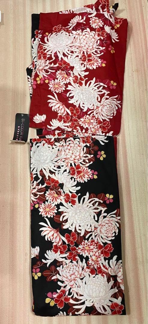 浴衣セット彼岸花黒地曼珠沙華レッド血色暗黒大胆個性 彼岸花が