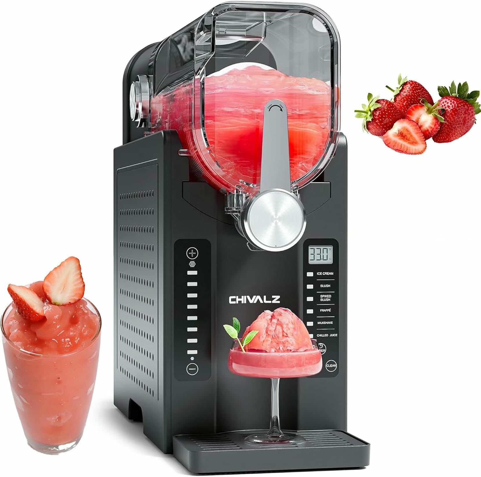 Granita per La Casa-Macchina per Granite da 1,6L con 6 Programmi Preimpostati,Senza Ghiaccio, Autopulente One-Touch,Macchina per Gelato e Frullati per Margarita,Frappé,Cocktail e Altro